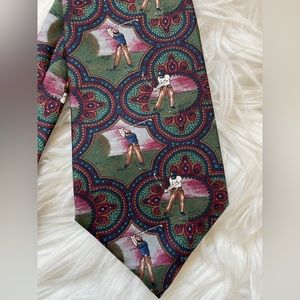 Milano Collection 100% Silk Tie Golf Theme